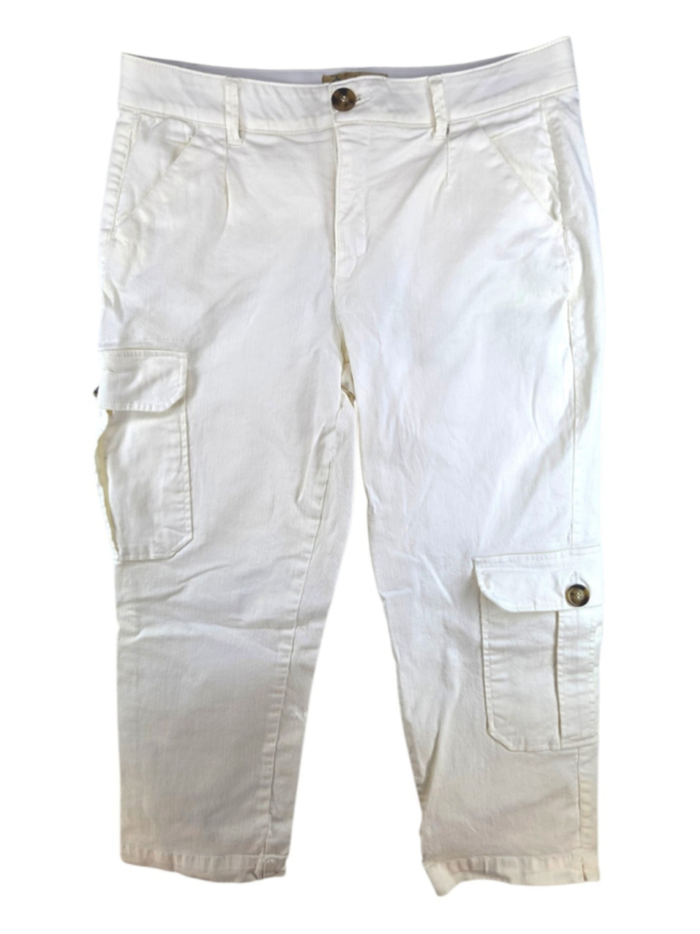 Democracy "Ab" Technology High Rise Pleated Cropped Utility Cargo Pants Size 12
